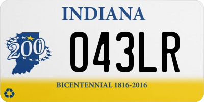 IN license plate 043LR