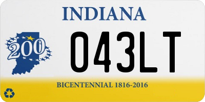 IN license plate 043LT