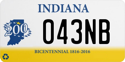 IN license plate 043NB