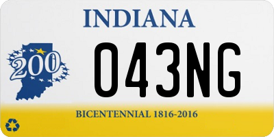 IN license plate 043NG