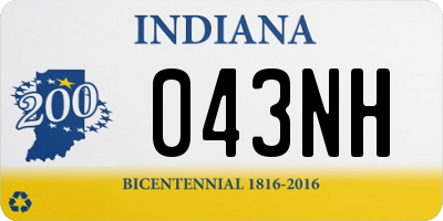 IN license plate 043NH