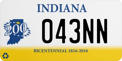 IN license plate 043NN