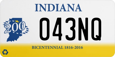 IN license plate 043NQ