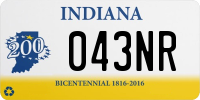 IN license plate 043NR