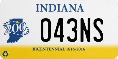 IN license plate 043NS