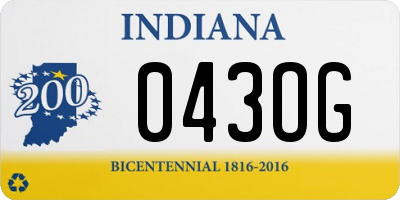 IN license plate 043OG