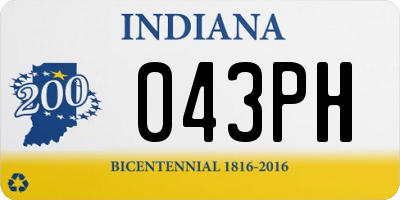 IN license plate 043PH