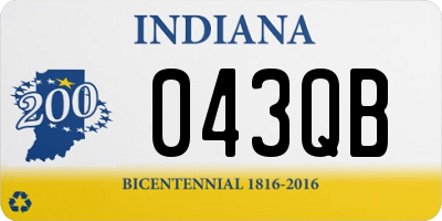 IN license plate 043QB
