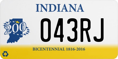 IN license plate 043RJ