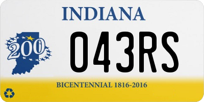 IN license plate 043RS