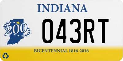 IN license plate 043RT