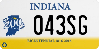 IN license plate 043SG