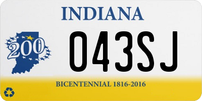 IN license plate 043SJ