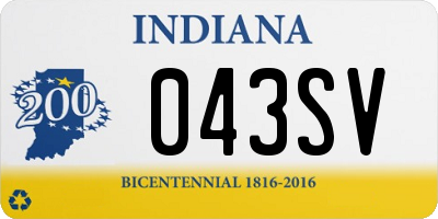 IN license plate 043SV