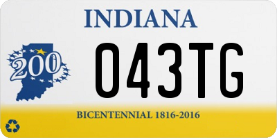 IN license plate 043TG