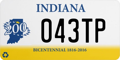 IN license plate 043TP