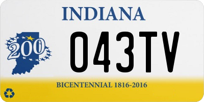 IN license plate 043TV