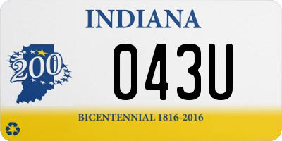 IN license plate 043U