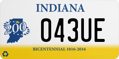 IN license plate 043UE