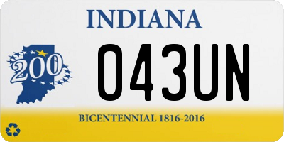 IN license plate 043UN