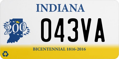 IN license plate 043VA