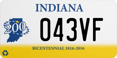 IN license plate 043VF