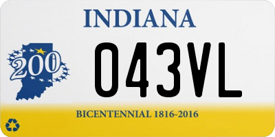 IN license plate 043VL