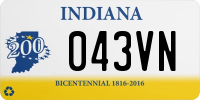 IN license plate 043VN