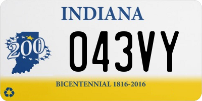 IN license plate 043VY