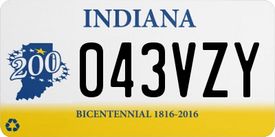 IN license plate 043VZY