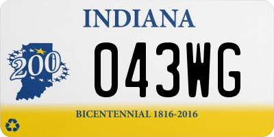 IN license plate 043WG