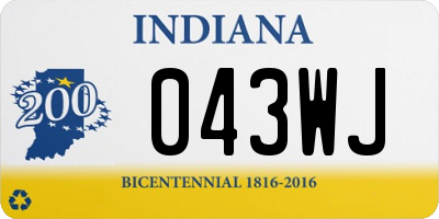 IN license plate 043WJ