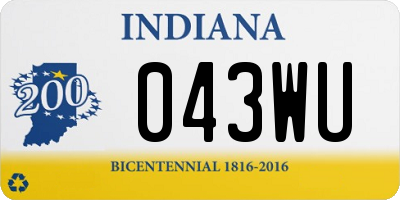 IN license plate 043WU