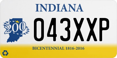 IN license plate 043XXP