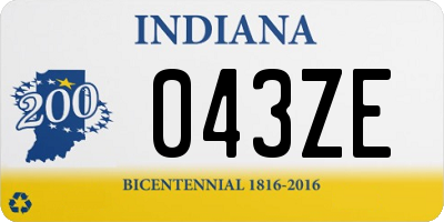 IN license plate 043ZE