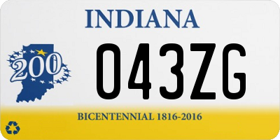 IN license plate 043ZG