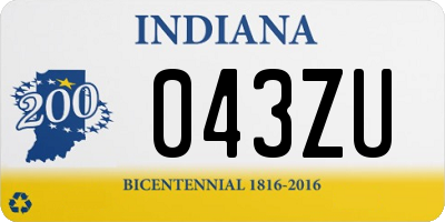 IN license plate 043ZU