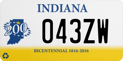 IN license plate 043ZW