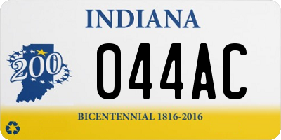 IN license plate 044AC