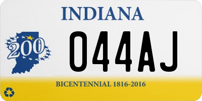 IN license plate 044AJ
