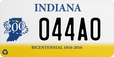 IN license plate 044AO