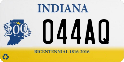 IN license plate 044AQ