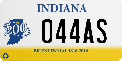 IN license plate 044AS