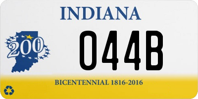 IN license plate 044B