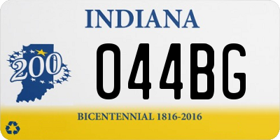 IN license plate 044BG