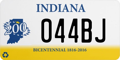 IN license plate 044BJ