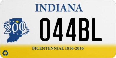IN license plate 044BL