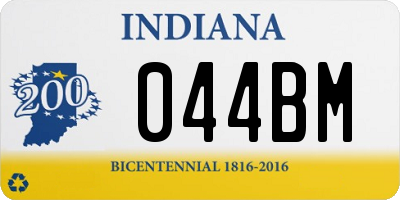 IN license plate 044BM