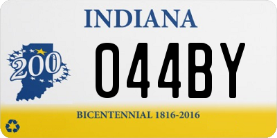 IN license plate 044BY