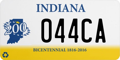 IN license plate 044CA